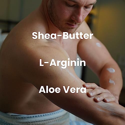 ManCave Caffeine Body Lotion 200ml for Men, Revives Dry and Dull Skin with Caffeine, Shea Butter and Olive Oil, Natural Formulation, Dermatologic