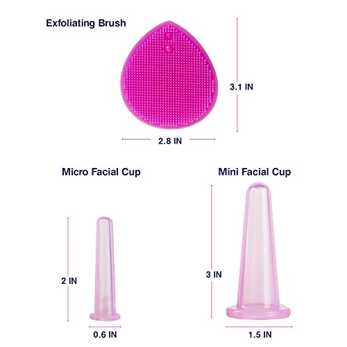 Cupping Therapy Set for Face - Double Chin Reducer - Face Cupping Set - Ideal to Cup Your Cheeks, Chin and Lips - Facial Cupping Sets - Anti Cell