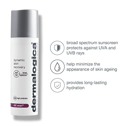 Dermalogica Dynamic Skin Recovery SPF50 - Broad Spectrum Moisturizer to Combat Skin Aging - Medium-Weight, Emollient Daily Moisturiser - 50ml