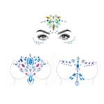 JIMIJIMI Face Gems, Women Face Jewels Crystal Face Glitter Rhinestone Rave Festival Face Jewels Stickers for Eyes Face Body Temporary Tattoos, Wo