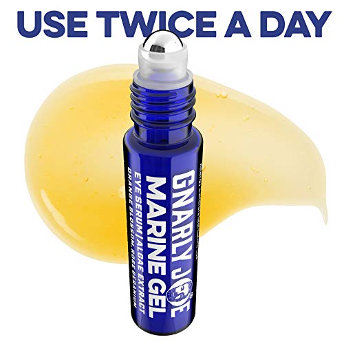 Gnarly Joe Eye Serum for Men - 10ml - Hyaluronic Gel With Cooling Rollerball Applicator - Rejuvenates Tired Eyes, Puffiness and Dark Circles - Ey