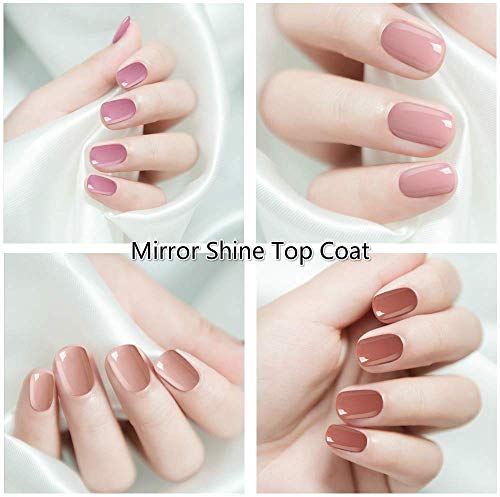 Lagunamoon Base Coat and Top Coat,Long Lasting Shiny Finish for Soak Off UV LED Gel Nail Polish Polygel Nail Acrylic Style Artificial False Nails