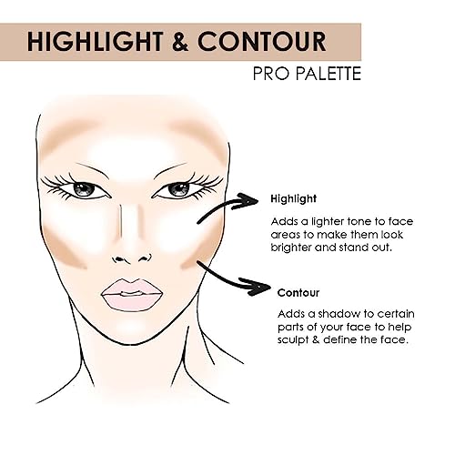 NYX Professional Makeup Highlight & Contour Pro Palette, Powder Contour Kit, Eight Blendable Matte and Pearly Shades