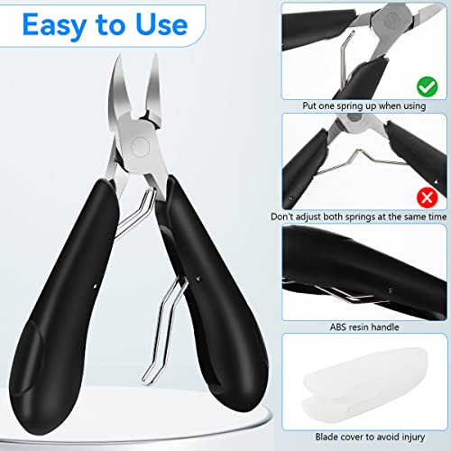 Aceshop Toenail Clippers Set, 15 Pcs Podiatrist Toenail Clippers Professional Toenail Clipper for Ingrown Thick Nails Heavy Duty Stainless Steel
