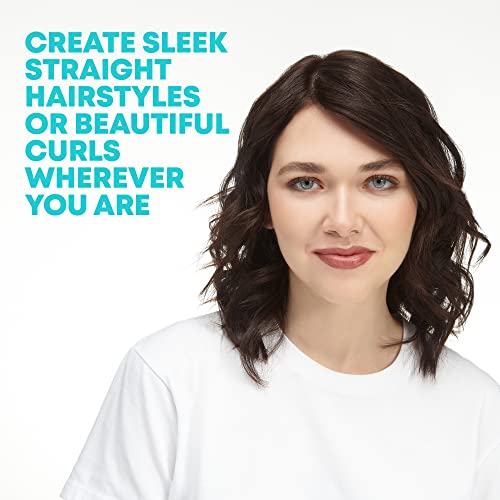 REVAMP Progloss Liberate Shine Cordless Straightener, Ceramic Compact Straightener with Lithium-Ion Technology for Frizz-Free Hairstyles, Infused