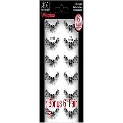 Ardell False Eyelashes Demi Wispies 5 Pairs Multipack BONUS PAIR Natural-Looking Wispy Effect Whisper-Soft Feathering- Medium Volume Medium Lengt