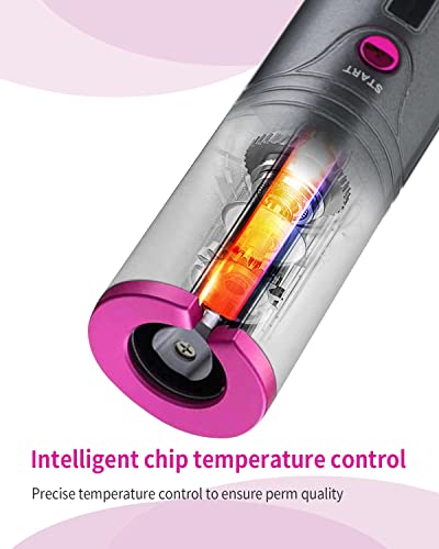 Rantizon Cordless Automatic Hair Curler Cordless Professional Hair Curlers with LCD Display Adjustable Temperature Setting USB Rechargeable Curli