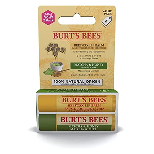 Burt's Bees Lip Balm Multipack, Chapstick Lip Balms With Honey & Beeswax, Duo Value Pack, 2x4.25g