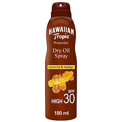 HAWAIIAN TROPIC - Protective Dry Oil continuous Spray SPF 30 | with Coconut and Mango | 180ml