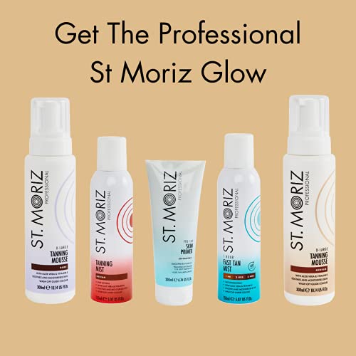 St Moriz Professional Instant Tanning Mousse in Dark | Fast Drying Vegan Fake Tan | With Aloe Vera & Vitamin E | For Streak Free Deep Bronze Glow
