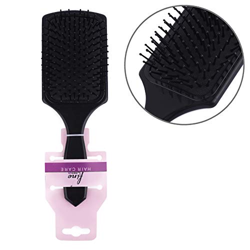 Plastic Paddle Brush 11 Row Nylon Bristle with Rubber Tips (812-10)