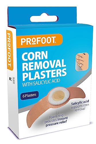 PROFOOT Corn Removal Plaster ideal for relief and removal of Corns and Callouses,6 Count (Pack of 2)