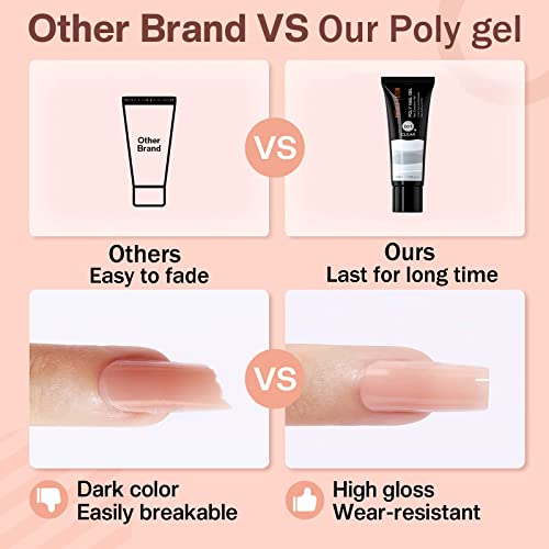 Nail Builder Gel Nail Extension,Poly Extension Gel Builder False Nail Gels Nail Extension Builder,Nail Enhancement Crystal Poly Builder Gel For N