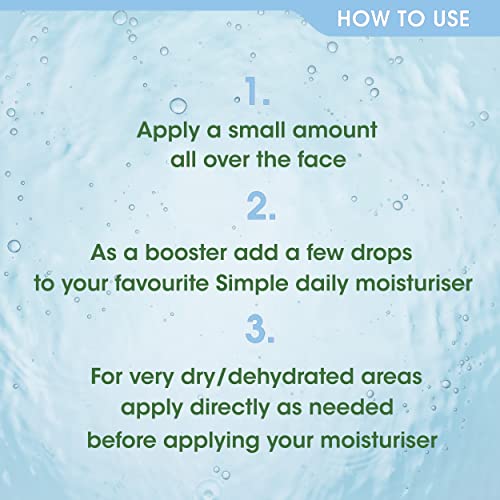 Simple Water Boost Hydrating Booster no harsh chemicals for dehydrated and dry skin 25 ml