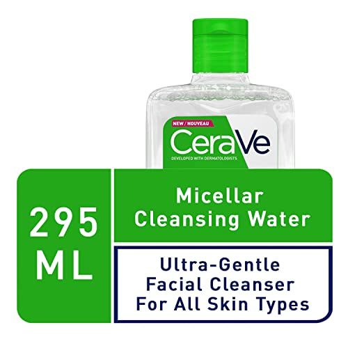 CeraVe Micellar Cleansing Water for All Skin Types including sensitive skin and makeup removal 295ml with Niacinamide and Ceramides