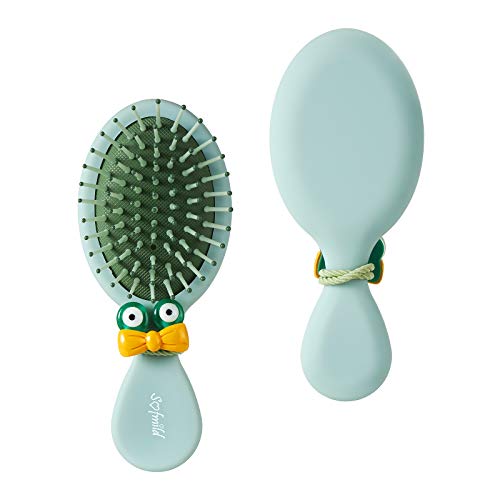 Hair Brush, Detangler Brush for Girls Boys Women Men Kids Wet Dry Hair, Mini Travel Detangling Brush for All Hair Types Glide Through Tangles Wit
