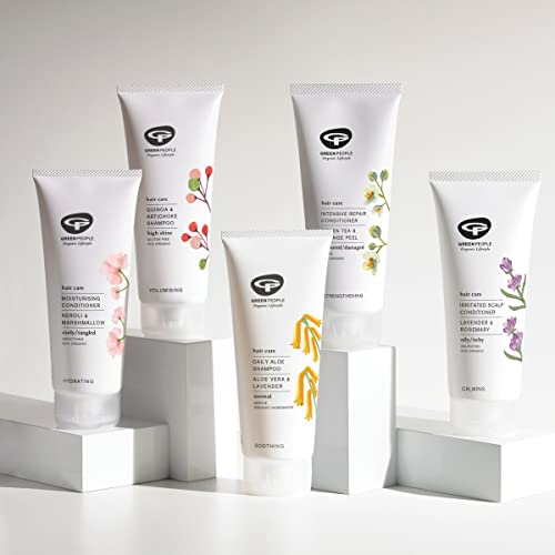 Green People Daily Aloe Shampoo 200ml | Natural & Organic Aloe Vera Shampoo | Gentle Family Shampoo for Regular Use by All Hair Types | Silicone