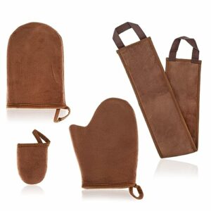4 in 1 Self Tanning Mitt Applicator Kit, Fake Tan Mitt Applicator Set, Self Tanner Mitt, Tanning Back Lotion Applicator, Self Tan Mitt Tanning fo