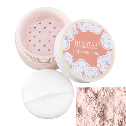Invisible Fixing Face Powder,Pink Makeup Setting Matte Face Powder,Touch-proof Translucent Setting Powder,Loose Powder Makeup,Long Lasting Matte