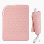 Heat Mat for Hair Straighteners, Silicone Heat Resistant Mat for Curling Irons, Heat Proof Protection Mat for Travel Home Salon Flat Iron Hair St