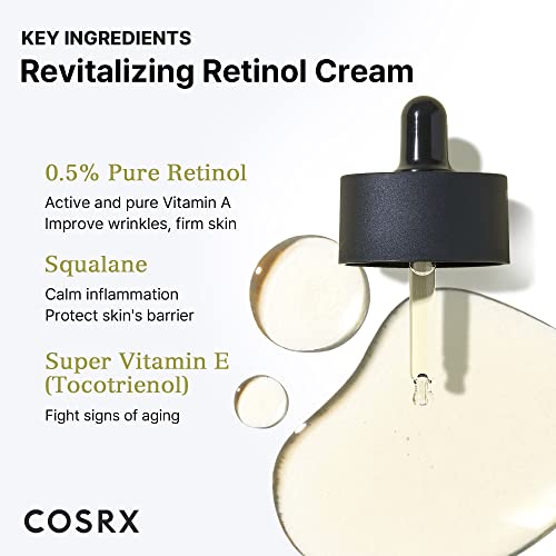 COSRX Retinol 0.5 Oil, Anti-aging Serum with 0.5% Retinoid Treatment for Face, Reduce Wrinkles, Fine Lines, and Signs of Aging, Gentle Skin Care