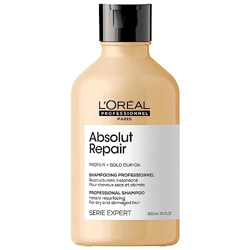 L’Oréal Professionnel | Shampoo, With Protein And Gold Quinoa for Dry And Damaged Hair, Serie Expert Absolut Repair