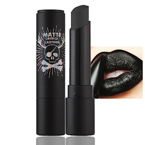 Black Lipsticks for Women Long Lasting - Matte Lipstick Highly Pigmented - Waterproof Moisturize Plumping Lip Gloss Non Stick Velvet Lipstick - U