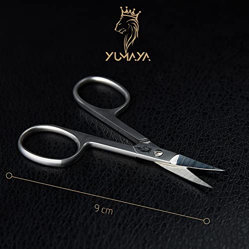 Professional Stainless Steel Nail Scissors with Case - Fine and Extra Sharp Cuticle Scissors - Rustproof - Suitable for Babies and Left-Handers