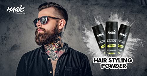 Magic Cosmetics Hair Powder Men | Unisex Root Hair Styling Matt Look | Anti-Gravity Powder Styler | Invisible Texture | Instant Volume and Root B