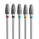 Fantexy Nail Drill Bits Set For Acrylic Nails,3/32 Inch Professional Tungsten Nail File Bits Nail Art Tools,Manicure Pedicure Shapen Remove Tools