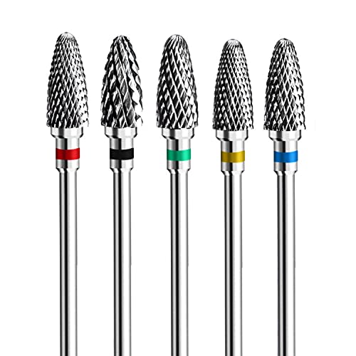 Fantexy Nail Drill Bits Set For Acrylic Nails,3/32 Inch Professional Tungsten Nail File Bits Nail Art Tools,Manicure Pedicure Shapen Remove Tools