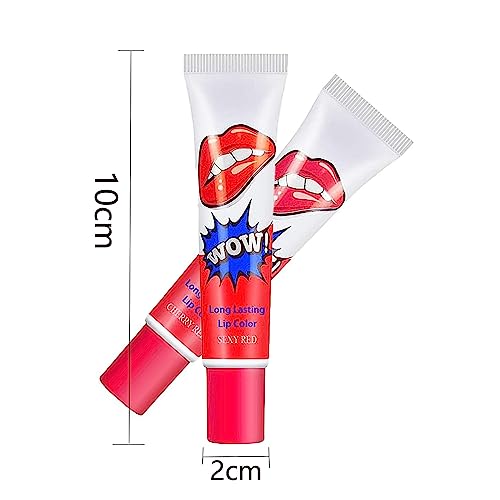 peel off lip stain, 6 pcs lip stain peel off, Tattoo Magic Color Lip Gloss Sets, 6 Colors, Lip Stain for Women Colorful Glossy Lipstick Waterproo