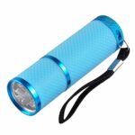 Mini Flash Light for LED UV Gel Curing Lamp Light Handheld Nail Dryer Nail Flashlight 9 LEDs 395nm UV Flashlights Detector for Facial M-ask