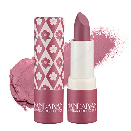 HANDAIYAN Lipstick,Nude Lipstick,Red Lipstick,Smooth,Waterproof,Highly Pigmented Lipsticks for Women Long Lasting (102#Nude Brown)