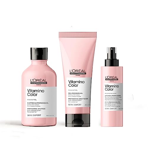 L’Oréal Professionnel Multi-Benefit Leave-in Treatment, With Resveratrol for Coloured Hair, Serie Expert Vitamino Colour, 190 ml