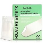 BAGLAK Large Pimple Patches - 22 Strips, XL Size, Hydrocolloid Spot Dots, Blemishes Patch - Pimple Stickers, For Face Absorbing Cover Patch - Zit