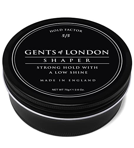 Shaper, Gents of London Men’s Hairstyling Shaper, Strong Hold, Low Shine, Texture Enhancing 75g Men’s Hair Wax, Authentic Hair Clay, Paste, Putty