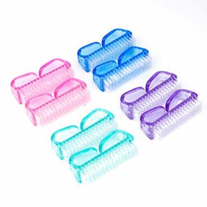 WBCBEC 8 Pieces Handle Nail Brush Nail Hand Scrubbing Cleaning Brush