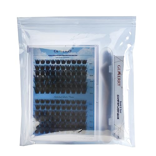 Cluster Eyelash Extensions 240pcs Cluster Lashes Individual Lashes D Curl 30D 40D 0.07mm 8-16mm Mix Ribbon Lashes Wide Stem Natural Lashes DIY La