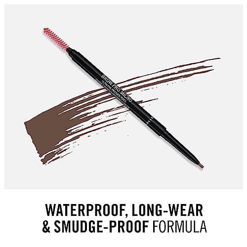 Rimmel London Brow Pro Micro Ultra-Fine Precision Pencil & Brush, Natural-looking Defined Brows, Soft Brown, 0.03 g