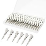 60 Pcs Metal Duck Billed Hair Clips for Women Styling Sectioning, Gingbiss 1.77" Silver Hairdressing Single Prong Curl Clips with Storge Box, All