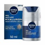 NIVEA MEN Hyaluron Face Cream (50ml), Anti Wrinkle Cream Reduces Deep Wrinkles, Men's Anti Ageing Cream,Strengthens Skin Elasticity