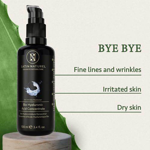 Hydrating Hyaluronic Acid Face Serum for Face 100ml for Women and Men - to Plump and Smooth All Skin Types - Boost Collagen - Vegan & Organic - S