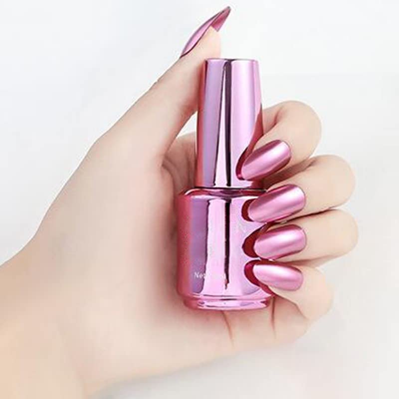 Allbestaye 18ml Polish Mirror Nail Polish, Varnishes Metallic Mirror Glitter Nail 16 Colors