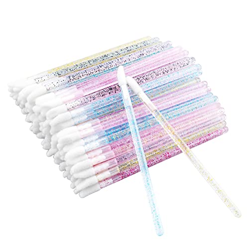 G2PLUS 300 PCS Disposable Lip Gloss Brush - Black Lipstick Concealer Brushes - Lip Applicator Wands Perfect for Lips, Eyes and Makeup Application