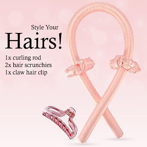 Heatless Curlers Headband No Heat Hair Curler for Sleeping Heatless Curls Roller Overnight Heatless Hair Curlers Set Soft Curling Rod Headband He