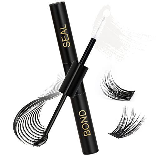 Lash Bond and Seal Lash Glue Cluster Lashes Glue Bond and Seal Eyelash Glue for DIY Eyelash Extension Strong Hold 48 Hours Cluster Lash Glue 10ml