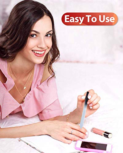 Glass Nail File and Shiner – 4PC Double Sided Etched Crystal Nail Buffer Files and Nano Nail Polishers, Professional Salon Manicure Tools Kit for