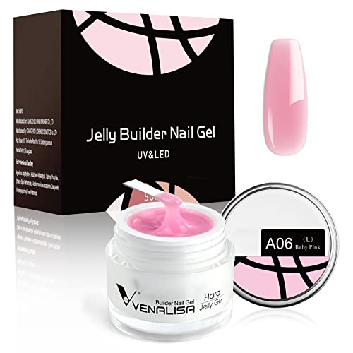 VENALISA 50ml Builder Base Gel Nail Gel Kit Nail Art Acrylic French Nails Smoke Nude Pink Natural Color Builder Nail Extend Gel…