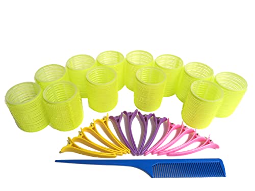 Medium Size Hair Rollers Curlers Self Grip Holding Rollers Hairdressing Curlers Hair Design Sticky Cling Style For DIY Or Hair Salon By Kamay's (